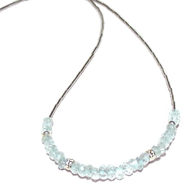 SOLD - Sterling Silver and Aquamarine necklace